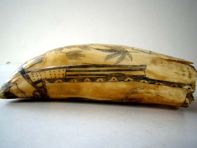 A 19th century scrimshawed whale's tooth featuring American Naval hero Commodore Stephen Decatur (1779-1820) circa 1845 — image 3